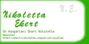 nikoletta ekert business card